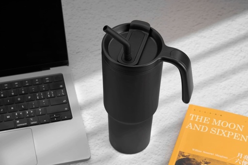 FORZA 360 - Hans Larsen Recycled Stainless Steel/ PP Tumbler with 360 Branding - Navy Blue