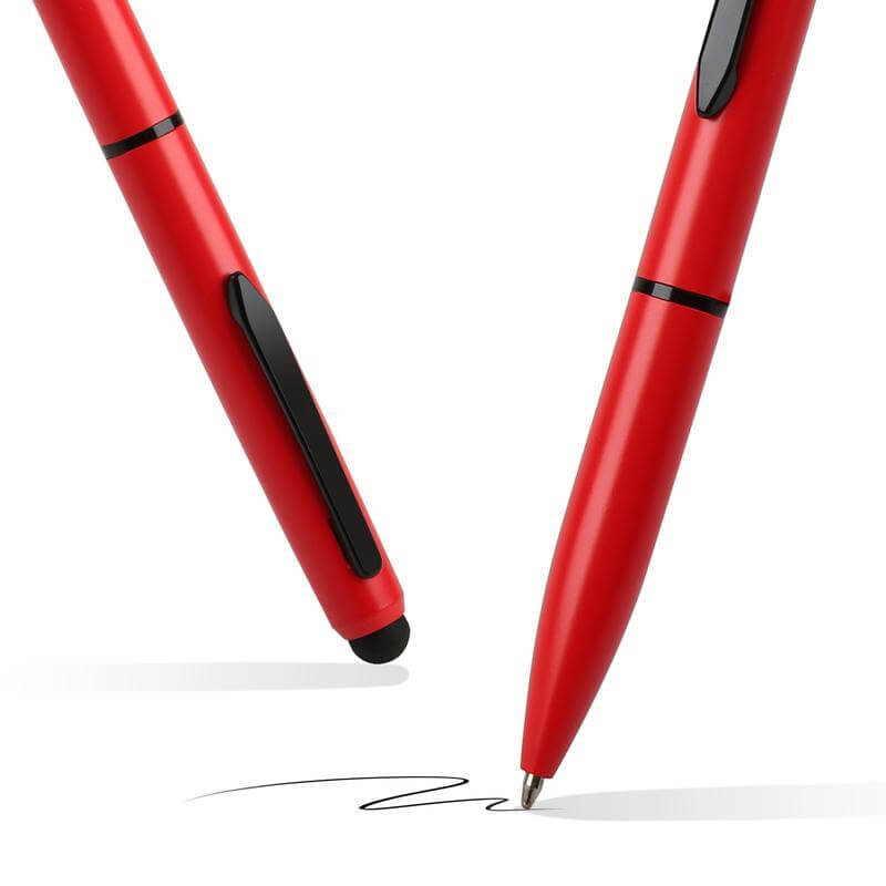 SVEN - Metal Ballpoint Pen with Stylus - Red