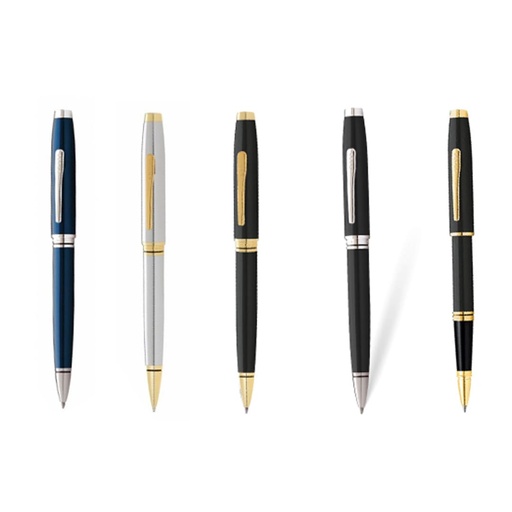Coventry Blue Lacquer with Polished Chrome Appointments Ballpoint Pen (Blue Ink) 