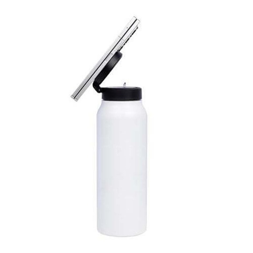 FERRO - Giftology Magnetic Phone Holder Water Bottle 760ml - White